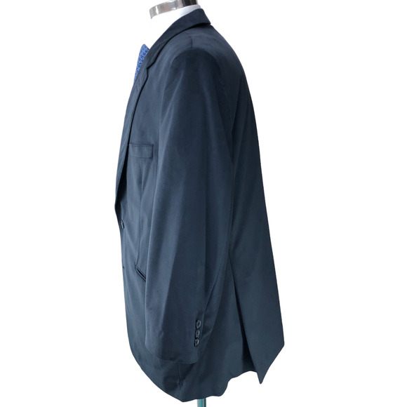 Haggar 1926 Originals Mens Size 44R Sport Coat Blazer Twill Navy Blue - Picture 6 of 16